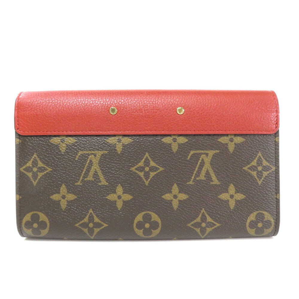 Louis Vuitton Long Monogram Portefeuille Canvas Wallet Pallas Brown